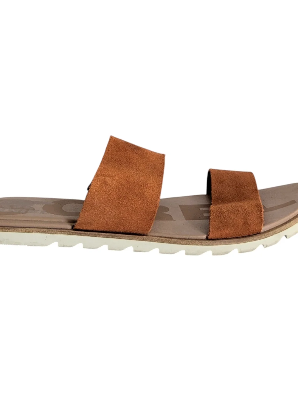 Sorel Ella II Orange Suede Slide Sandals Size 8